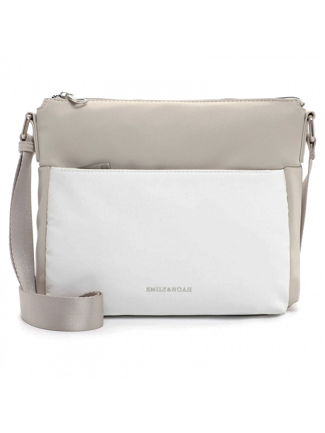 Dámská crossbody kabelka Emily & Noah Kalice – šedo-bílá